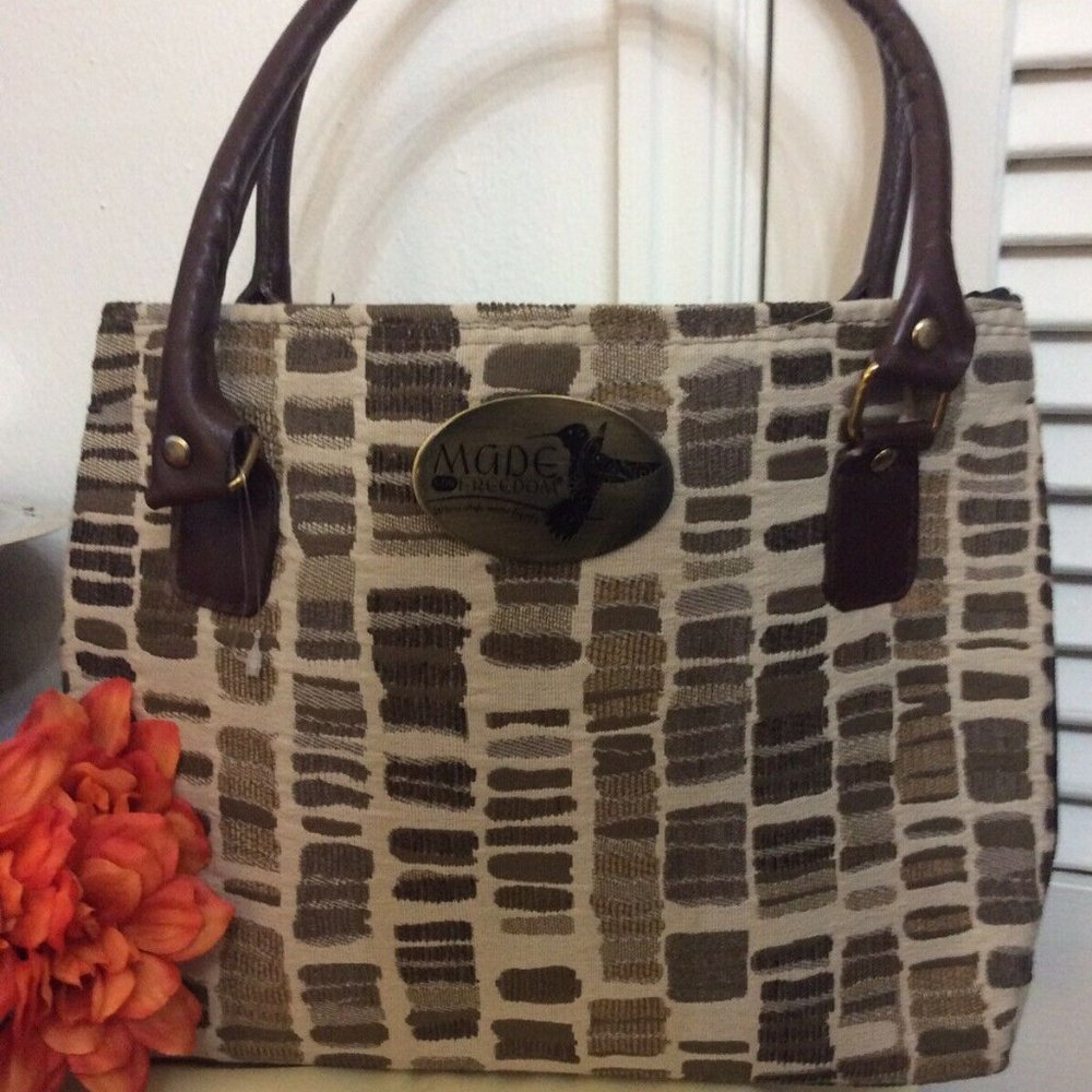 WOMEN'S BROWN and TAN HANDBAG NEW satchel tote bag career
